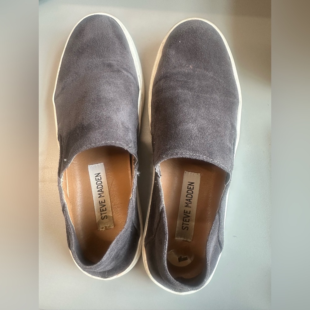 Steve Madden Charcoal Slip-On Loafers